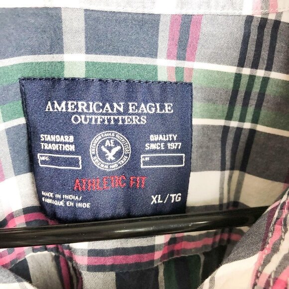American Eagle Athletic Fit Plaid Button Down - Picture 4 of 6